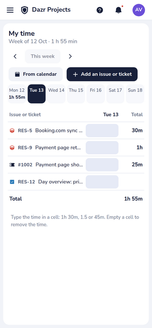 My time in Dazr Projects on a phone, one day at a time